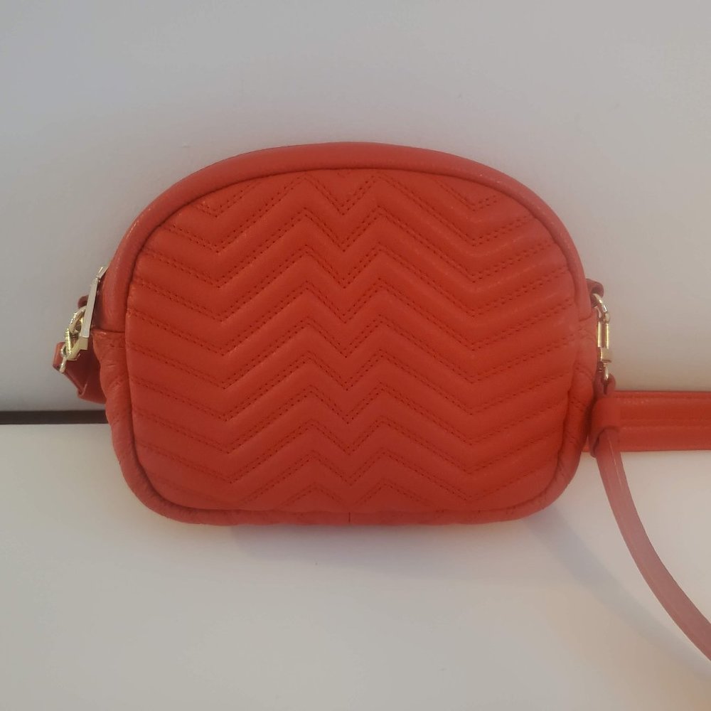 Maje Round Quilted Leather Bag. Like New